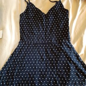 Navy polka dot dress